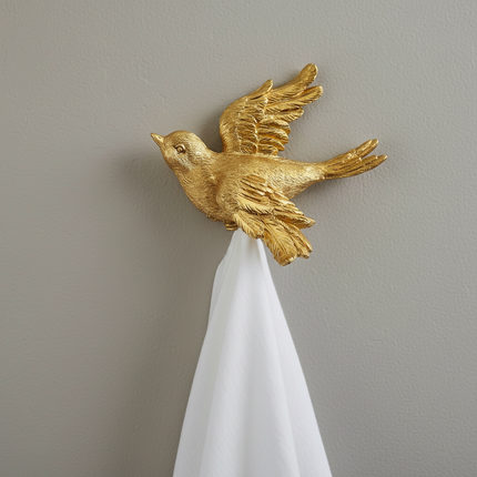 3D Resin Animal Wall Pendant – Golden Bird, Butterfly & Bat Art