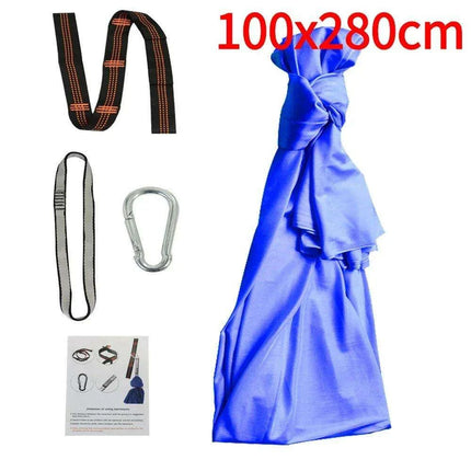 Versatile Nylon Swing Hammock for Sensory Therapy and Relaxation with Yoga Belts