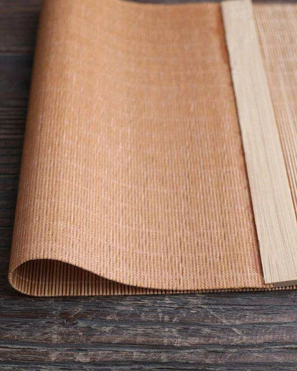 Sophisticated Bamboo Table Runner and Coaster Duo for Dining and Tea Events