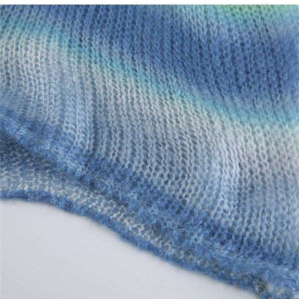 Chic Striped Bell Sleeve Dress with Back Cutout - Sophisticated Women's Fashion by JakotoNew