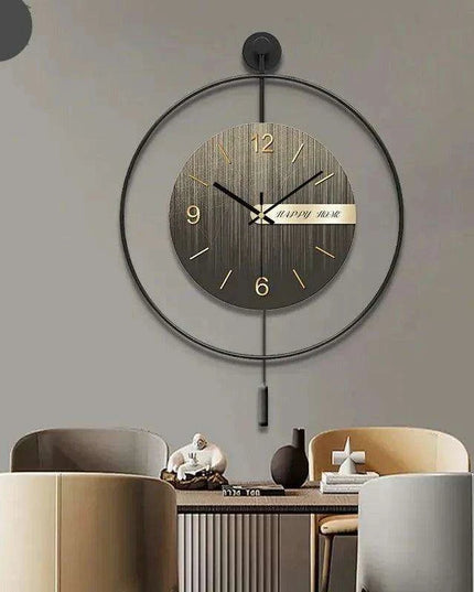 Sophisticated 3D Quartz Pendulum Wall Clock for Modern Living Spaces