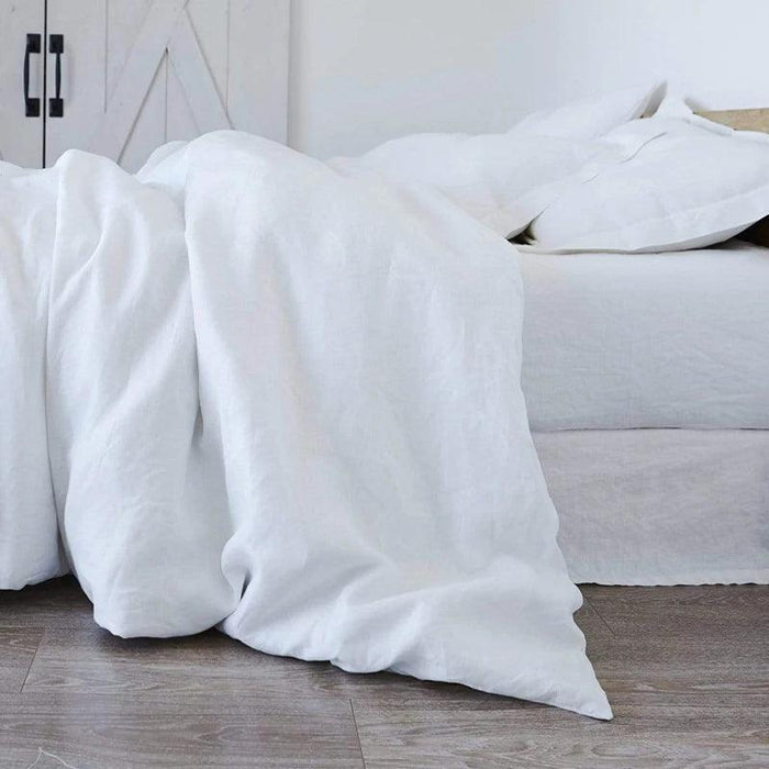 Rustic Washed Flax Linen Bedding Set