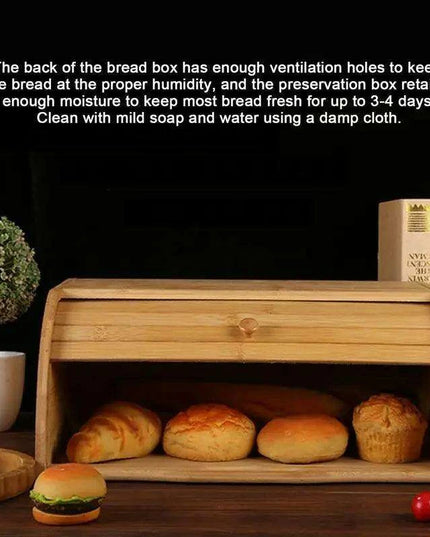 Farmhouse Charm Bread Keeper: Stylish Kitchen Storage Solution