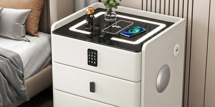 SZTongSheng Smart Nightstand: Wireless Charger & Touch Control LED Lig