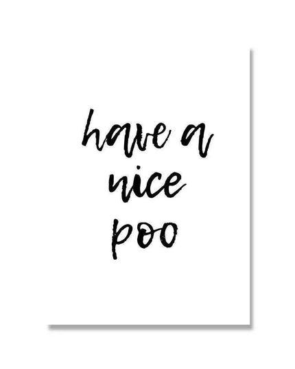 Whimsical Nordic Elegance: Humorous Wall Art for the Modern Bathroom