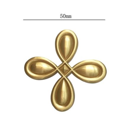Four Leaf Clover Shape Kitchen Cabinet Knob Drawer Pulls Brass Gold Be