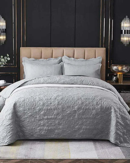 Luxurious Solid Stitch Bedding Ensemble with Pillowcases and Plush Sheets