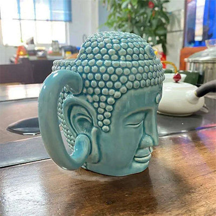 Serene Buddha Ceramic Mug - Artistic Cup for Tranquil Moments at Home and Work