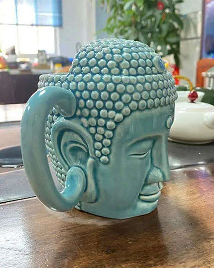 Serene Buddha Ceramic Mug - Artistic Cup for Tranquil Moments at Home and Work