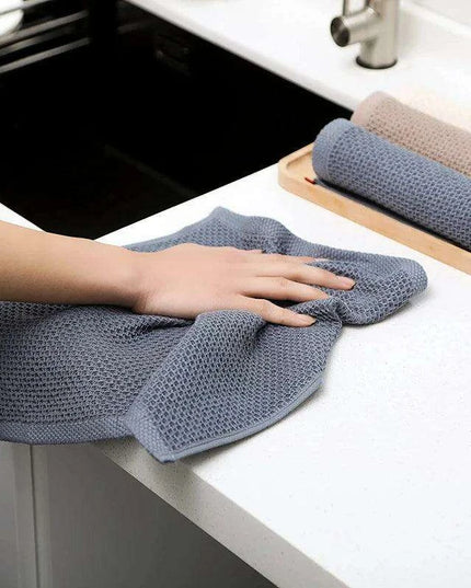 Sustainable Cotton Cleaning Cloths - Set of 5 Ultra-Absorbent Kitchen Towels