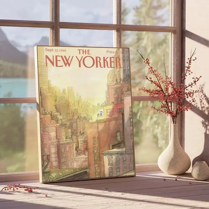 New Yorker Magazine Waterproof Canvas Poster - Vintage Editorial Wall Art