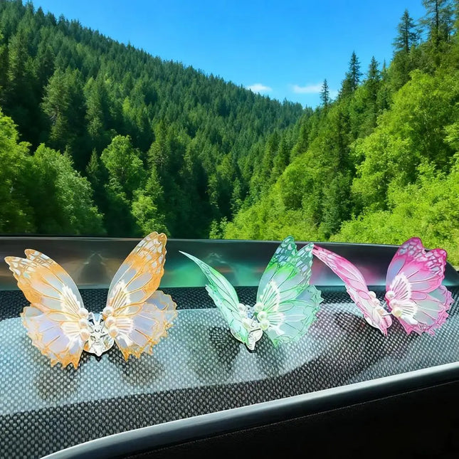 Moving Butterfly Car Dashboard Decor Car Center Console Air Outlet Dec