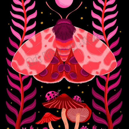 Enchanting Insect Canvas Art: Vibrant Moth and Golden Beetle Decor for a Playful Home