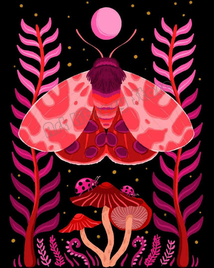 Enchanting Insect Canvas Art: Vibrant Moth and Golden Beetle Decor for a Playful Home