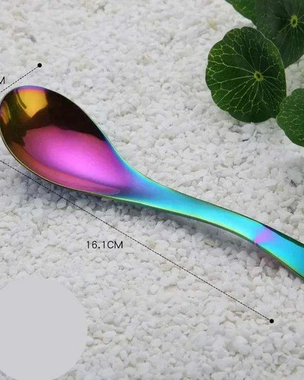 Elegant Multifunctional Japanese Stainless Steel Spoon for Soups, Desserts, and Beverages