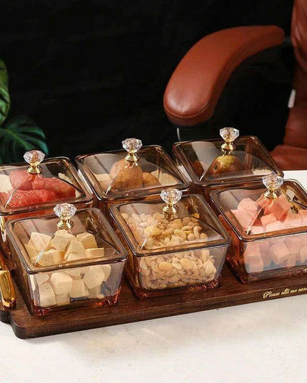 Sophisticated Glass Platter for Elegant Snack Presentation - Ideal for Upscale Events