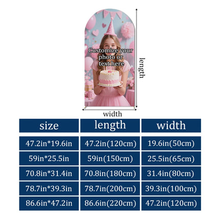 Customizable Arched Photo Backdrop Cloth for Events
