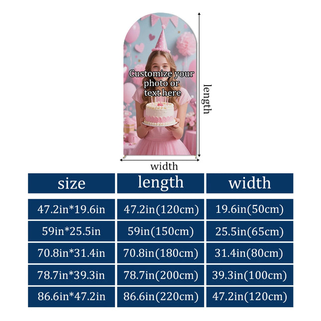 Customizable Arched Photo Backdrop Cloth for Events