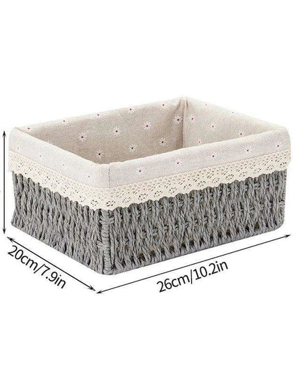 Stylish Woven Storage Basket – Versatile Organizer for Toys, Snacks, and Clothing with Convenient Handles