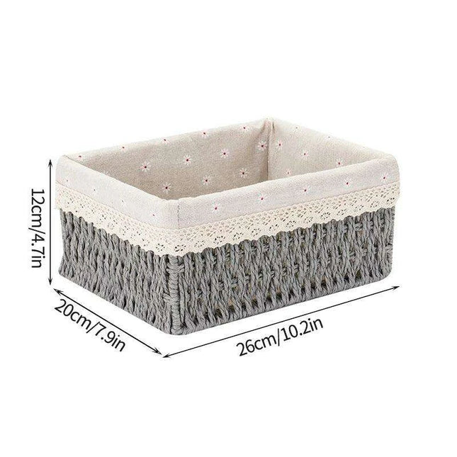Stylish Woven Storage Basket – Versatile Organizer for Toys, Snacks, and Clothing with Convenient Handles
