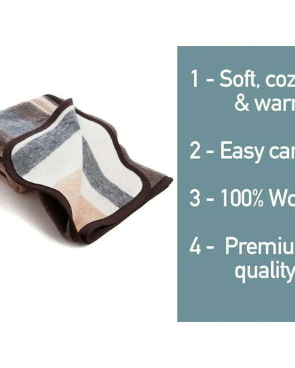 Andean Alpaca & Sheep Wool Queen Blanket - Handcrafted Luxury Bed Coverlet from Peru