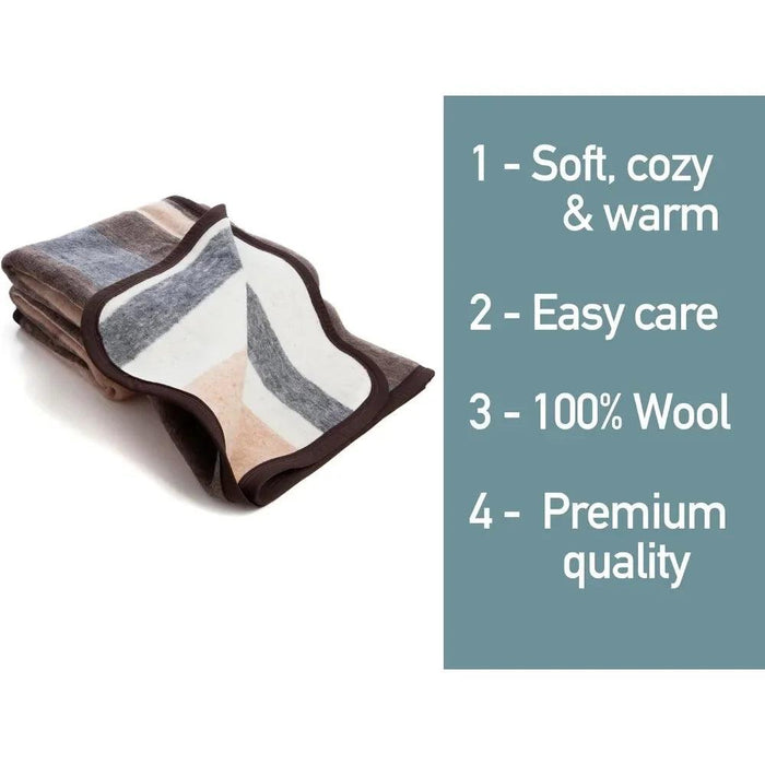 Andean Alpaca & Sheep Wool Queen Blanket - Handcrafted Luxury Bed Coverlet from Peru