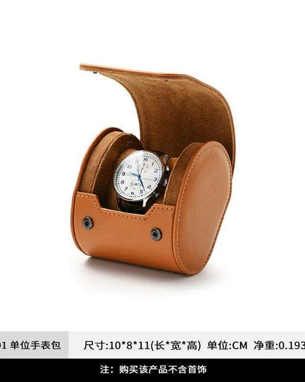 Elegant PU Leather Watch Storage Roll and Travel Organizer Set