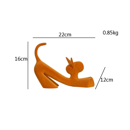 Resin Cat Ornament Cat Statue Birthday Gift Ornament Minimalist Decoration Resin Crafts Living Room and Bedroom Home Decoration resin-cat-ornament-cat-statue-birthday-gift-ornament-minimalist-decoration-resin-crafts-living-room-and-bedroom-home-decoration