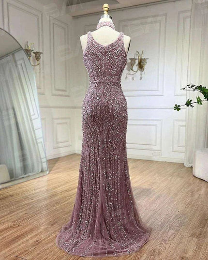 Glamorous Rhinestone Mermaid Evening Dress