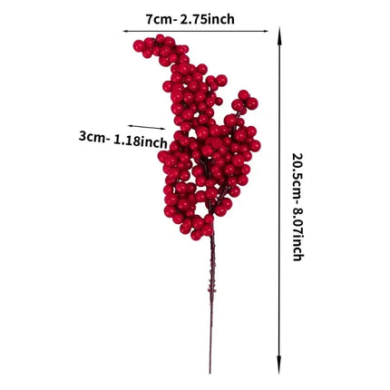 Christmas Red Berries Branch Fake Plants Flowers Artificial Holly Berry Stamen Wreath Ornaments for Xmas Tree Party Home Decor christmas-red-berries-branch-fake-plants-flowers-artificial-holly-berry-stamen-wreath-ornaments-for-xmas-tree-party-home-decor