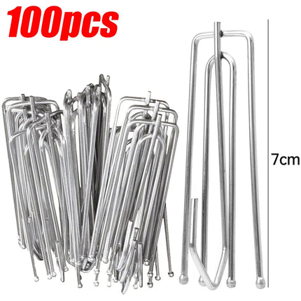 Stainless Steel Curtain Pleat Hooks — 4-Prong, Rust-Resistant, 7cm, 10–100pcs