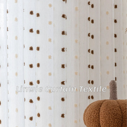 Cotton-Linen Jacquard Curtain — Candy Colour, Custom Size