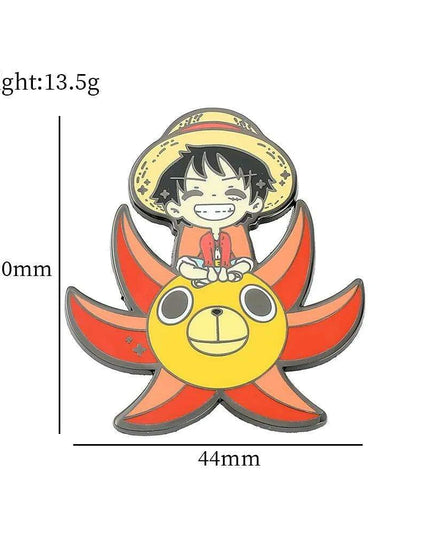 Anime Lover's One Piece Character Enamel Pins Collection - Stylish Jewelry Set for Fans