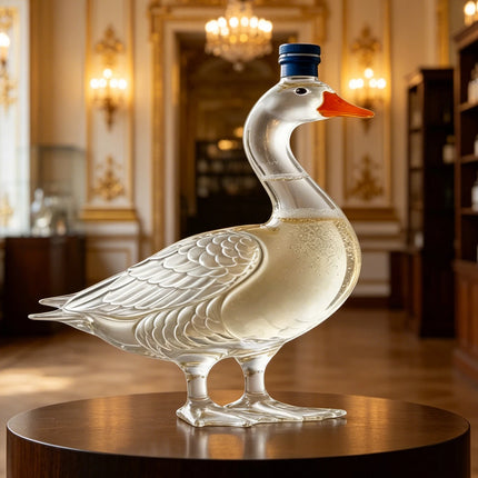 Frosted Glass Goose Whiskey Decanter – Personalized 1PC & 2PCS Set