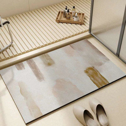 Chic Diatomite Bath Mat Set - Stylish Water-Absorbing Toilet Ensemble