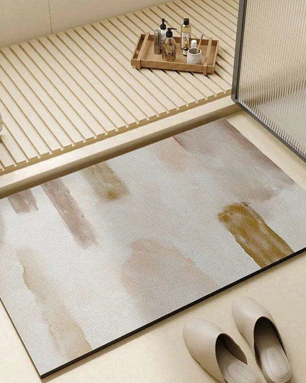 Chic Diatomite Bath Mat Set - Stylish Water-Absorbing Toilet Ensemble