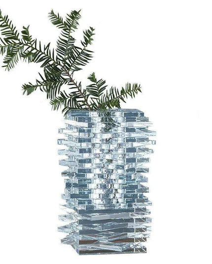Sophisticated Geometric Crystal Glass Vase Set for Stylish Floral Arrangements