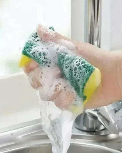 Super-Absorbent Versatile Cleaning Sponges - Effective Dish Brushes for Stubborn Stains and Pot Scrubbing (Multiple Pack Sizes Available)