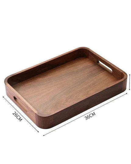 Elegant Japanese Walnut Round Serving Platter for Upscale Events
