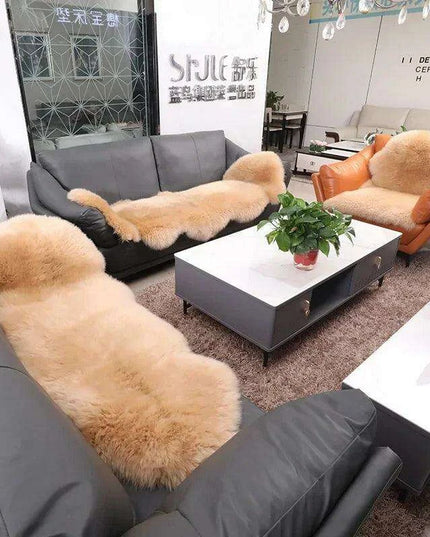 Sumptuous Authentic Australian Sheepskin Wool Area Rug - Cozy and Chic Home Accent Mat