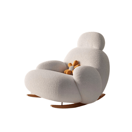 White Fluffy Lounge Chair - Modern Comfort for Stylish Home Interiors