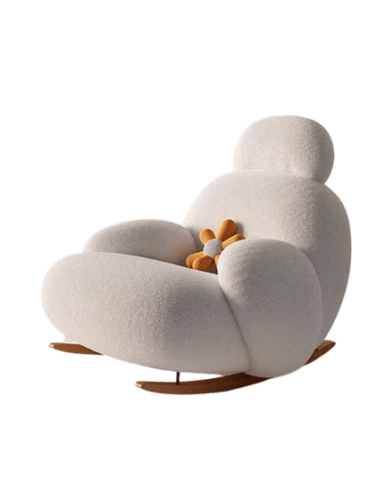 White Fluffy Lounge Chair - Modern Comfort for Stylish Home Interiors