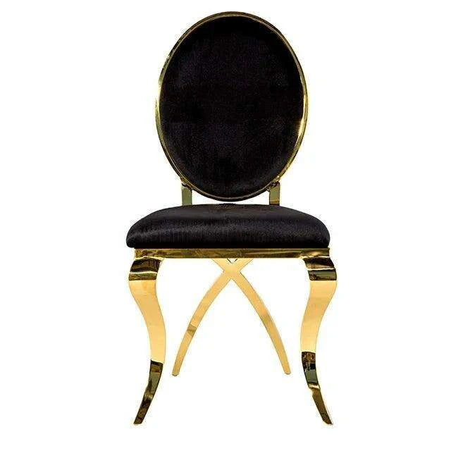 Luxurious Italian Dining Chairs Set of 2 with Stainless Steel Legs and Customized Style