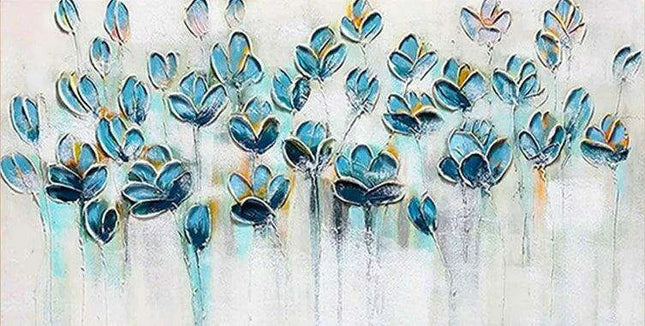 Gray Blossoms Complete Acrylic Art Set for Adults - All-in-One DIY Painting Kit with Canvas, Brushes, and Vibrant Paints