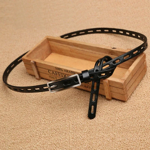Elegant Genuine Leather Knot Belt with Stylish Pin Buckle for Women
