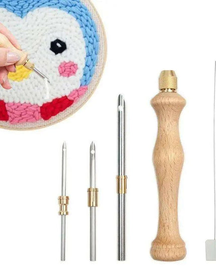 Adjustable Punch Needle Craft Kit for Creative DIY Embroidery and Projects