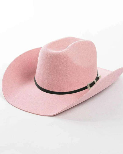 Stylish Women's Wide Brim Wool Cowboy Hat with Buckle Accent - Fall/Winter Collection (M/L Size)