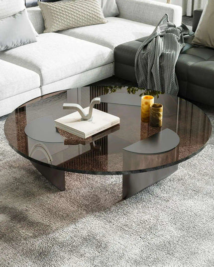 Elegant Nordic Transparent Round Coffee Table