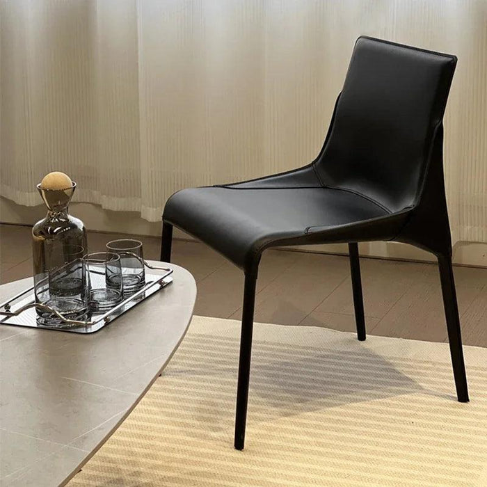 Elegant Leather Dining Chair with Modern Comfort and Style