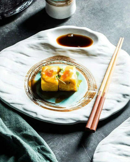 Artisanal Japanese Ceramic Plate for Elegant Dining Experiences